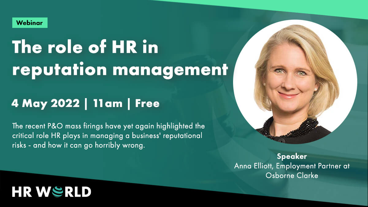 Event with Anna Elliott The role of HR in reputation management